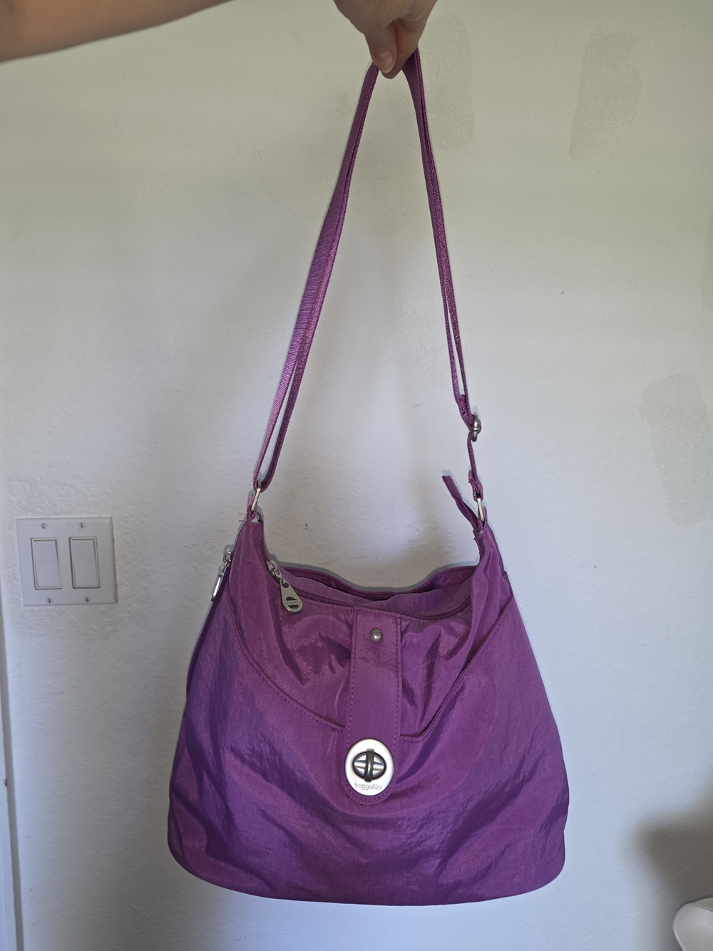 Baggallini Purple Hobo Shoulder Bag
